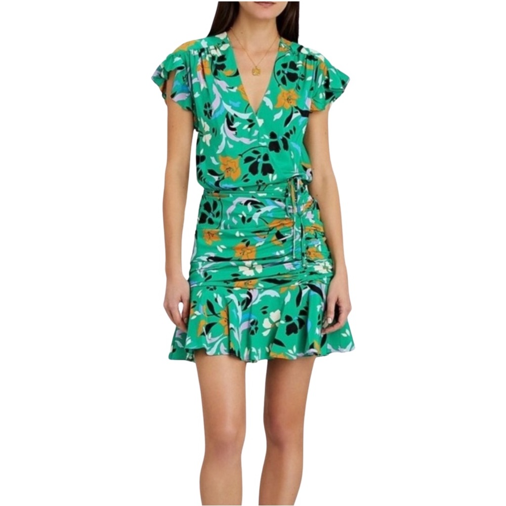 VERONICA BEARD Green printed dress, Size: 2 - Picture 2 of 10